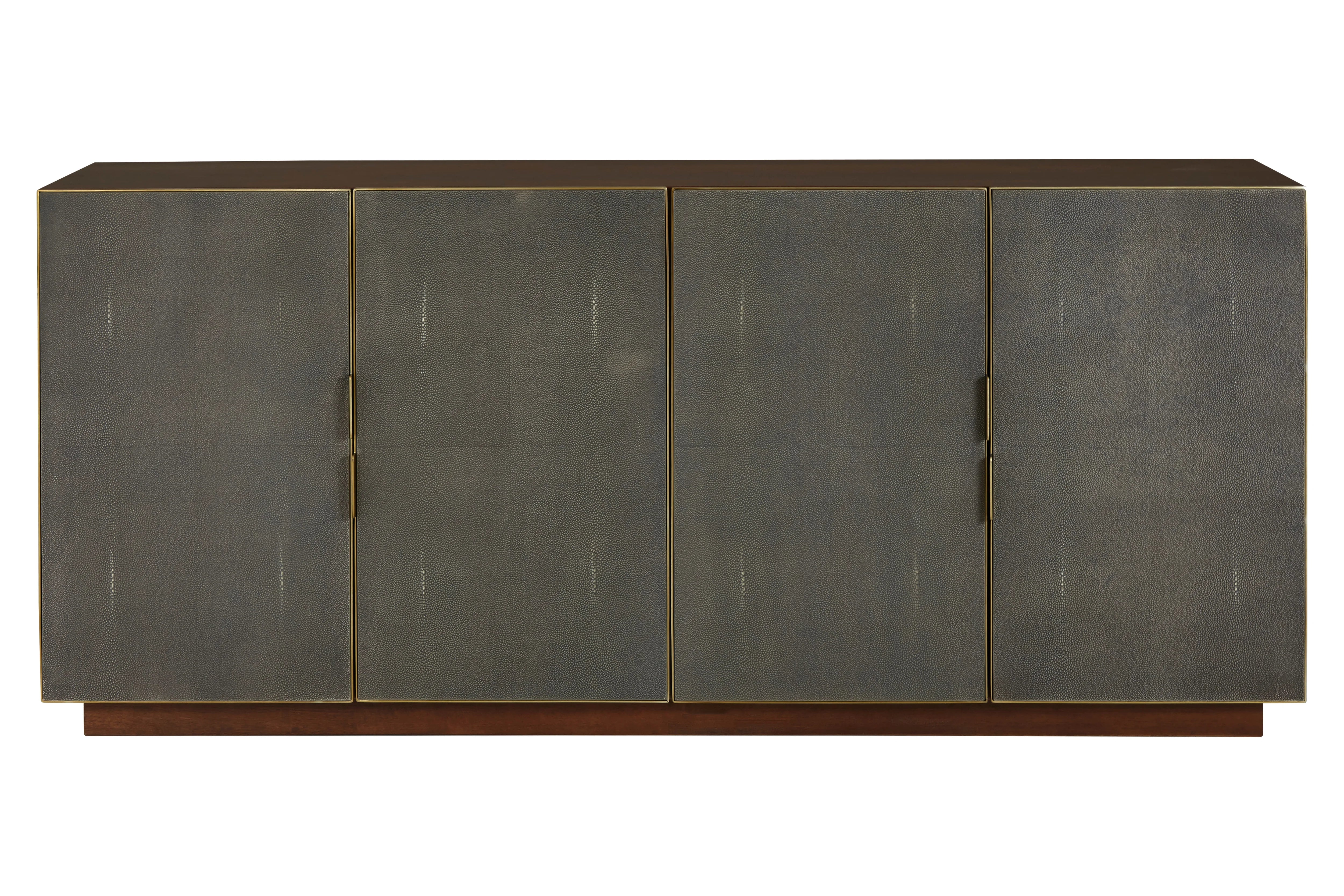 Lorna Grey Shagreen & Gold Sideboard